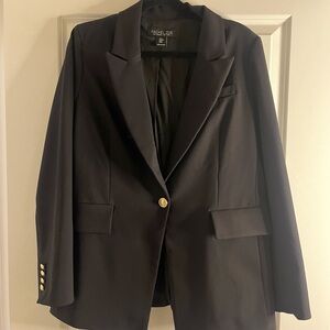 Rachel Zoe Midnight Blazer with Gold Accents